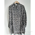 Standing Collar Shirts Ladies Printed Long-Sleeved Shirts With Standing Collar Supplier